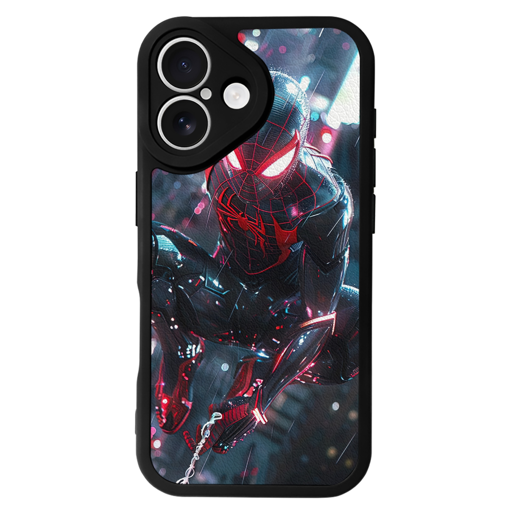 Spider Man スパイダーマン 【iPhone 16シリーズ対応】シリコンスマホケース（レザー調） 材質：シリコン